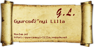 Gyurcsányi Lilla névjegykártya